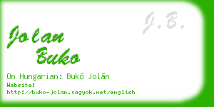 jolan buko business card