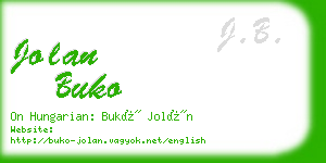 jolan buko business card